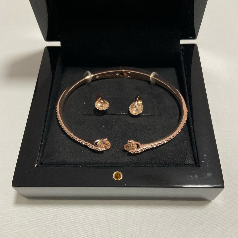 Givenchy 2-Pc. Set Color Floating Stone & Crystal Cuff  Bracelet & Stud Earrings
